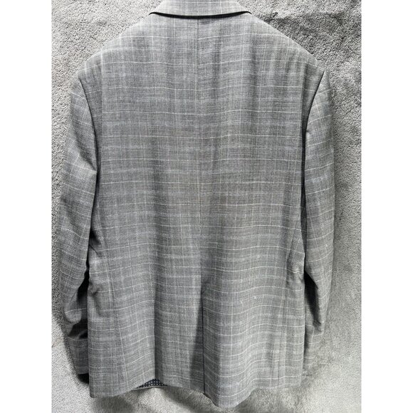 Ralph Lauren Chaps Blazer Men’s 44R Plaid Jacket Sports Coat Check Tan Green - Picture 7 of 7